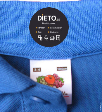 48 Etichette termoadesive personalizzate per abbigliamento